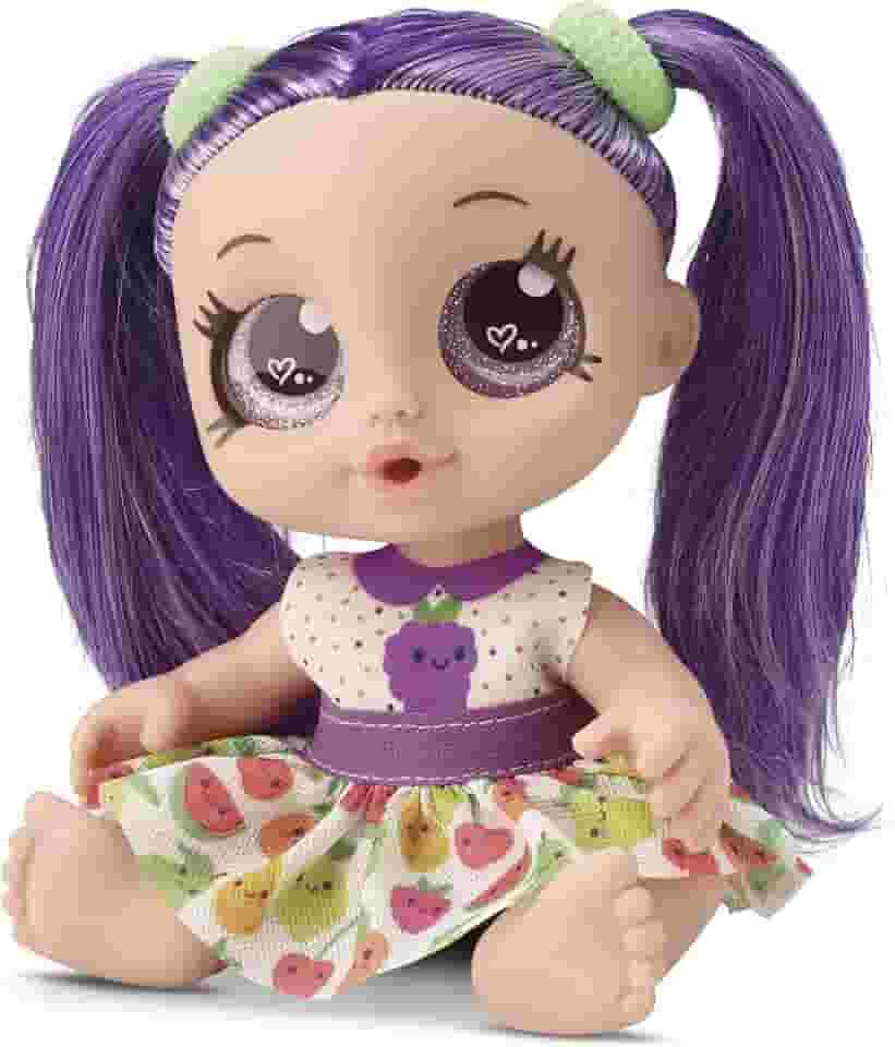 Bambola Boneca Baby Rainbow Frutinhas Uva 21cm