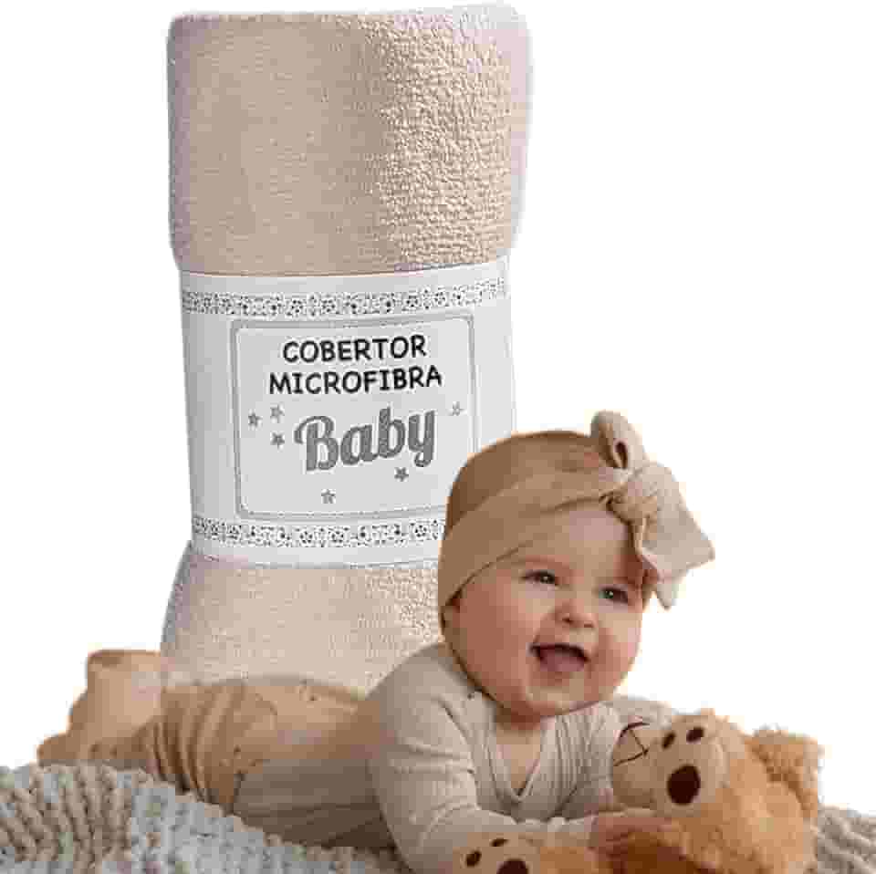 Manta Cobertor de Bebê Infantil em Microfibra Mantinha Antialergica (Bege Classico)