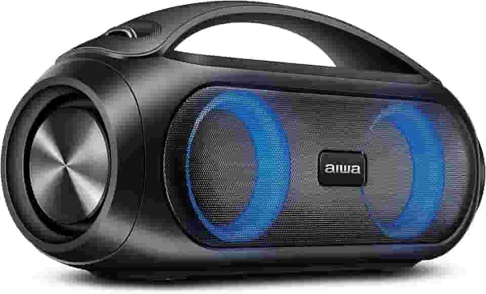 Caixa de Som Boombox AIWA BBS-02A 50W Bluetooth 8H IPX5 RGB USB