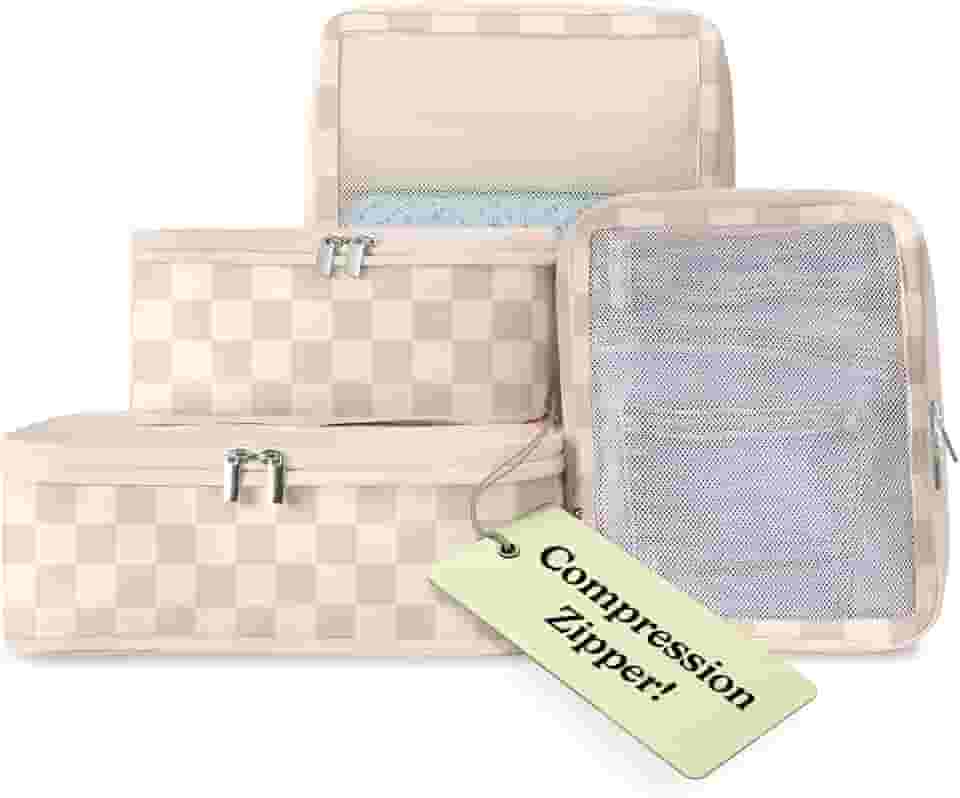 Vandel Cubos de compressão que economizam espaço para mulheres, homens, estojo de viagem compressível, organizador de mala para bagagem e mochilas, cubo de mala