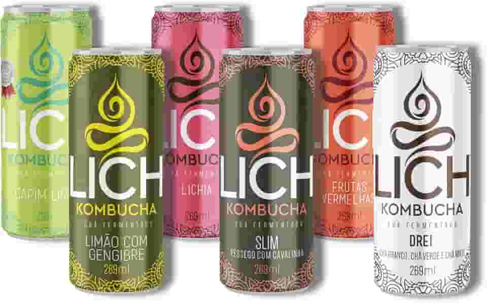 Lich Kombucha, Lich Kombucha Degustação - Pack Com 6 Unidades 269ml