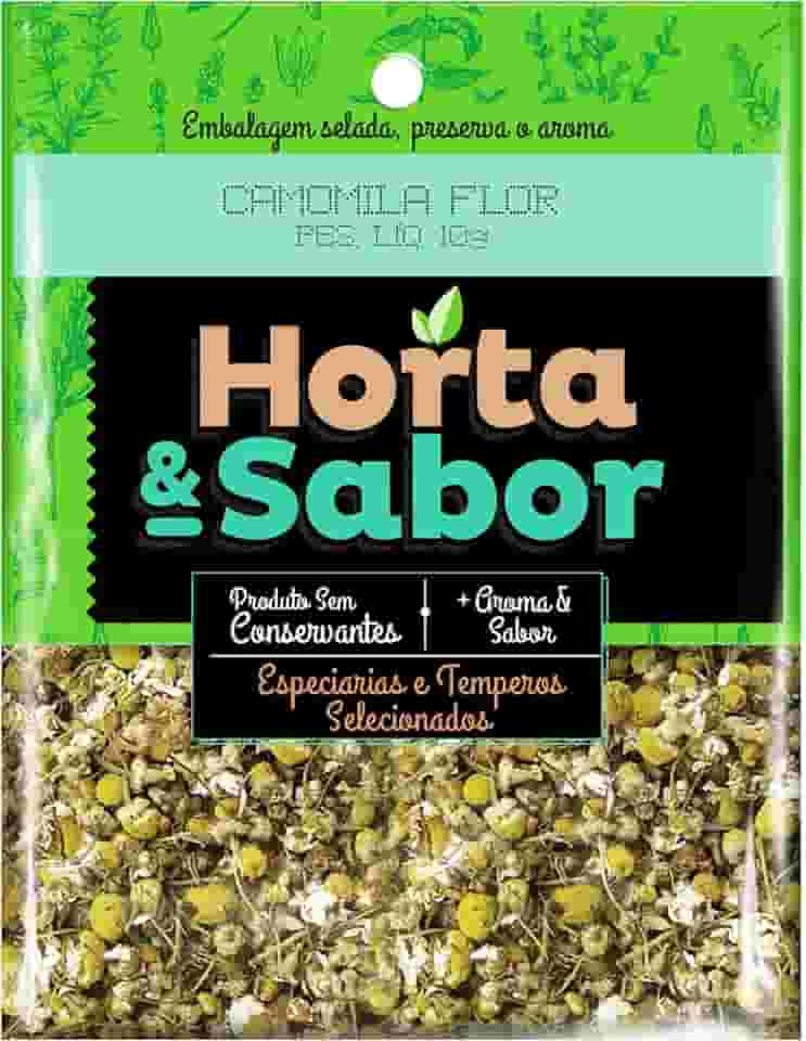 Horta e Sabor – Camomila em Flor 10g | Ideal para Preparo de Chás Naturais | Aroma Suave e Relaxante | Ingrediente 100% Natural e Sem Glúten
