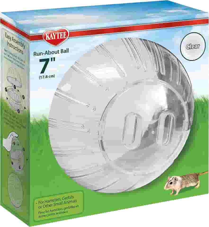 Kaytee Bola de exercício transparente de 18 cm para hamsters e gerbos de animais de estimação