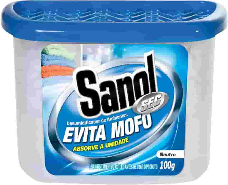 Sanol, Evita Mofo Absorventes de Umidade (desumidificador), Neutro, 100 g, Azul