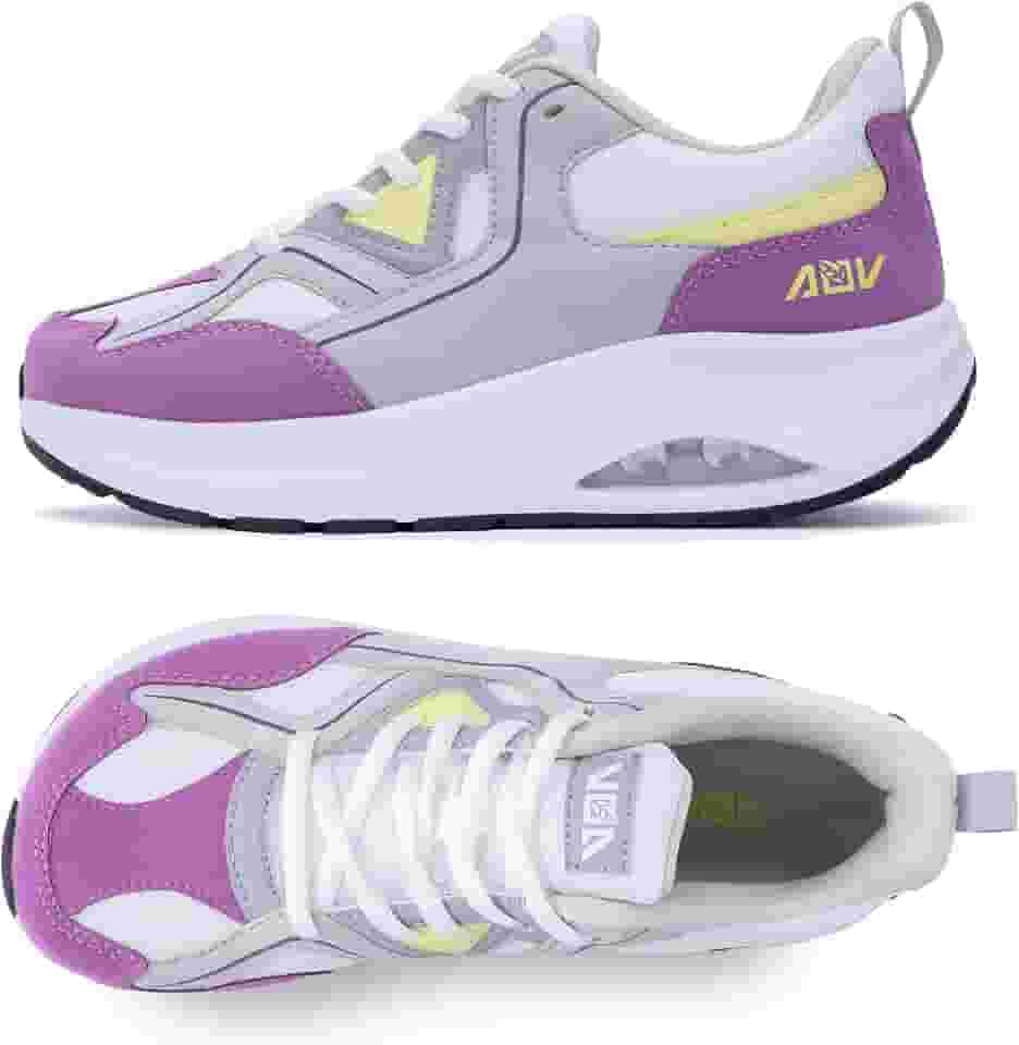 Sapatos femininos com bico largo, suporte de arco, tênis ortopédico para joanetes de fascite plantar