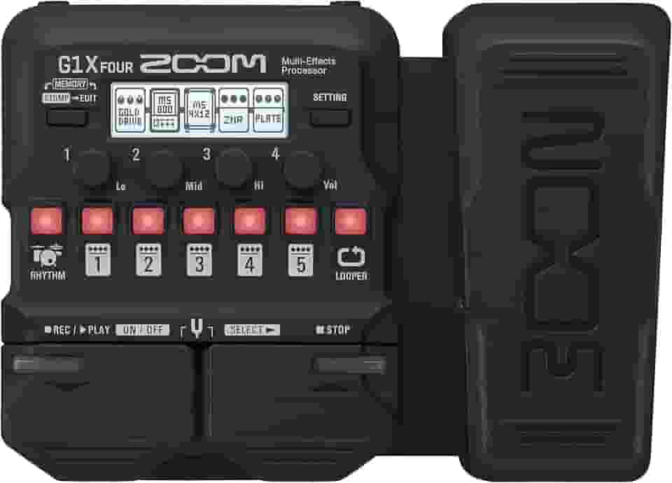 Processador multiefeitos com pedal Zoom G1X FOUR