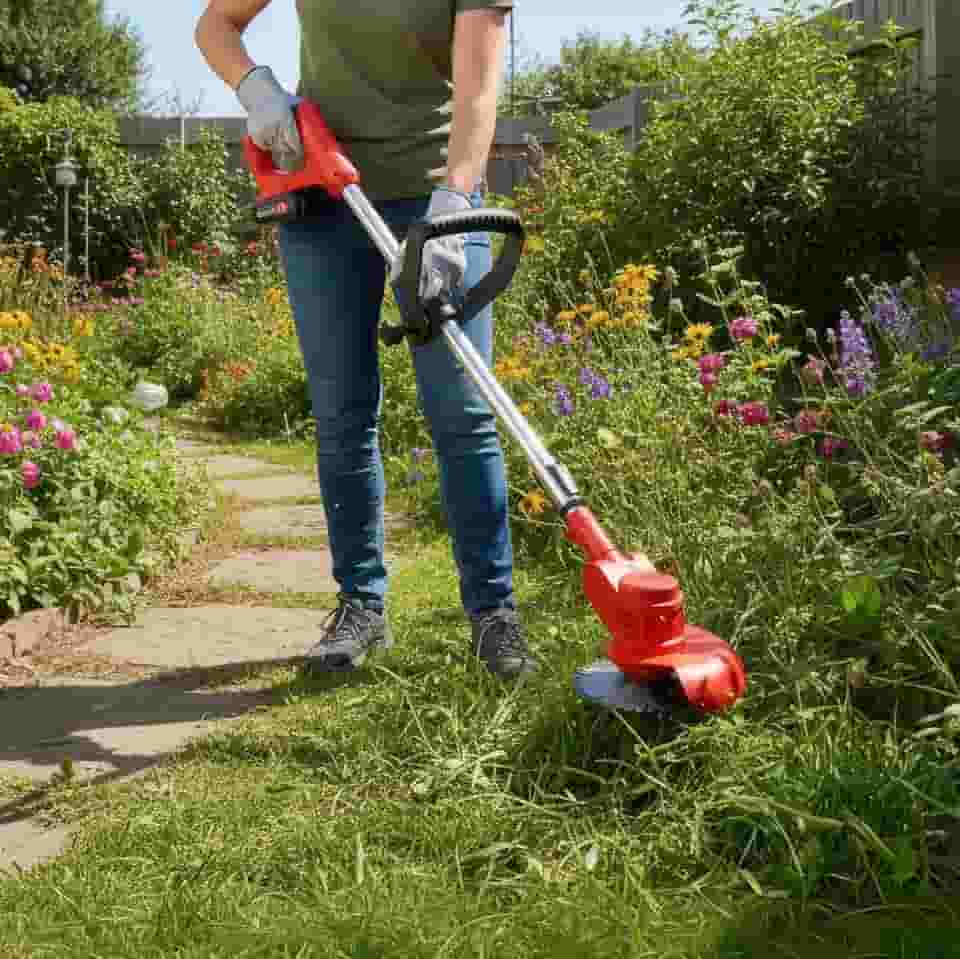 Aparador Cortador De Grama Elétrico Á Bateria 48v Roçadeira