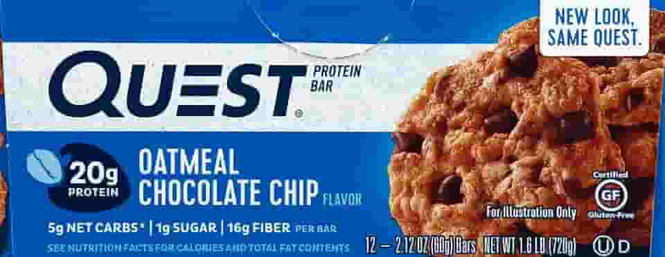 Quest Nutrition PROTEIN BAR OATMEAL CHOCOLATE CHIP 12 BARRAS