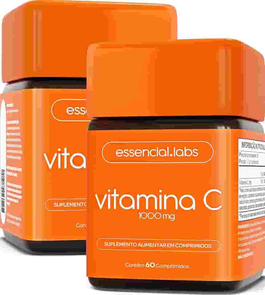02 POTES DA VITAMINA C 1000mg - FÓRMULA 100% PURA E CONCENTRADA - 120 DOSES