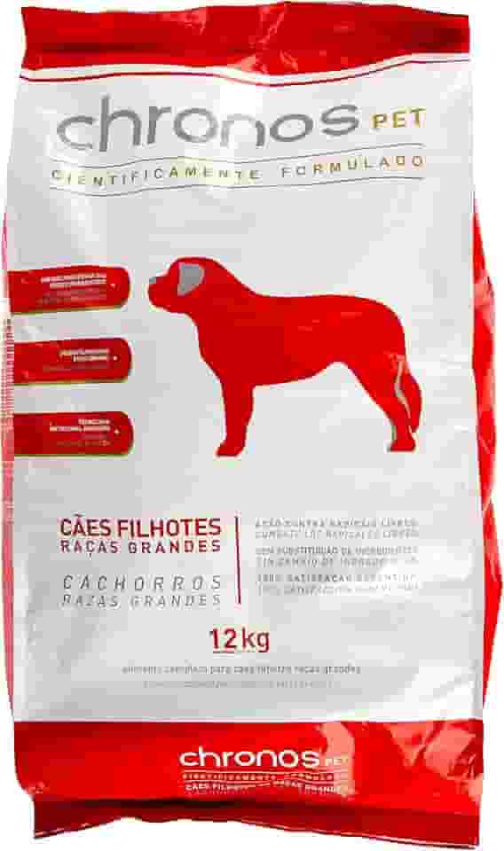 Chronos Ração Pet Cães Super Premium Filhotes Raças Grandes 12Kg Para Todas Grande Filhotes Sabor Frango