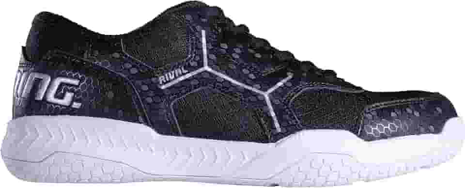 Rival Tênis masculino de squash (branco/supersônico) e preto/branco (quash, raquete, vôlei, floorball), Preto/branco, 41