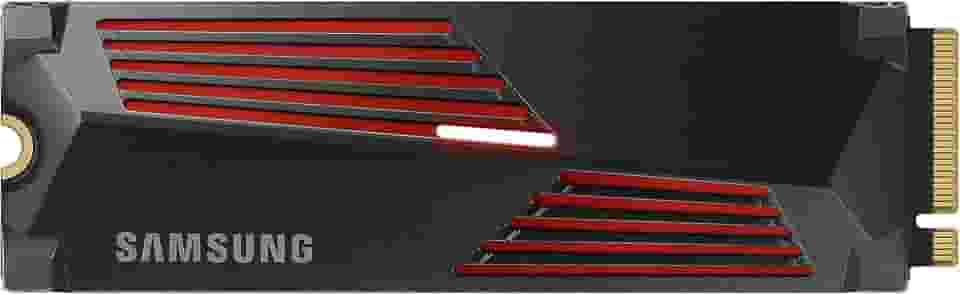 SAMSUNG 990 PRO com dissipador de calor SSD 4TB, PCIe Gen4 M.2 2280 disco rígido interno de estado sólido, velocidade de leitura de até 7.450 MB/s para computação de , estações de