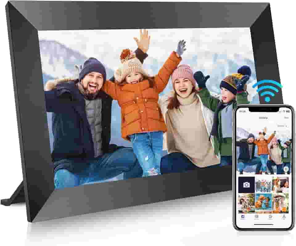 Uhale Moldura digital de 10,1 polegadas com suporte de armazenamento de 32 GB, porta-retratos eletrônicos com tela sensível ao toque IPS de 1280 x 800 HD, compartilhe memórias instantaneamente e com