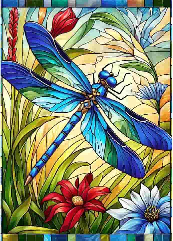 Sutinban Quebra-Cabeças De Libélula De Vitral Com 1000 Peças, Quebra-Cabeça De 1000 Peças Para Adultos, Os Quebra-Cabeças Adultos Mais Legais Para Momentos Felizes Em Família, Ótimo Presente Para Am