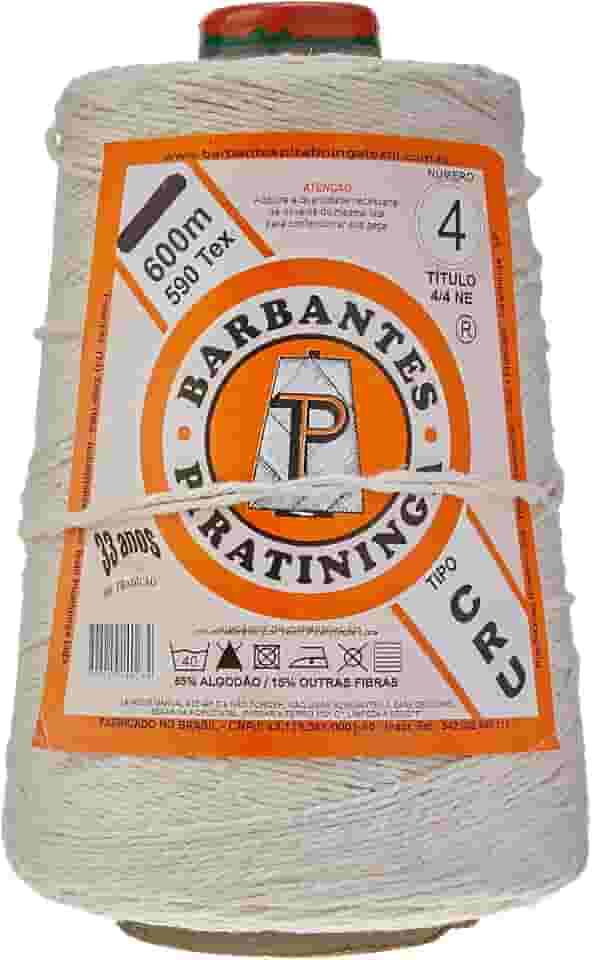 Barbantes Piratininga 36509, Barbante Cru 400G 4 Fios Rolo, Multicolor, 600m, 590tex Multicolor