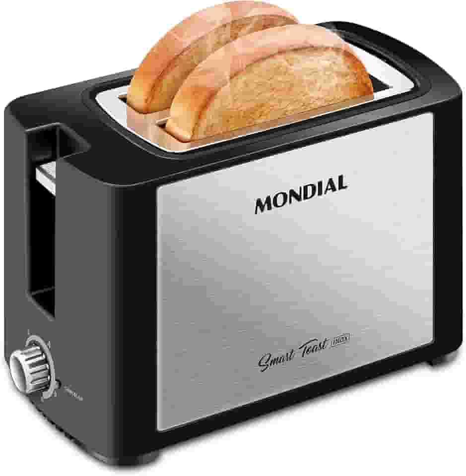 Tostador de Pães Smart Toast, Mondial, Preto/Inox, 800W, 110V - T-13