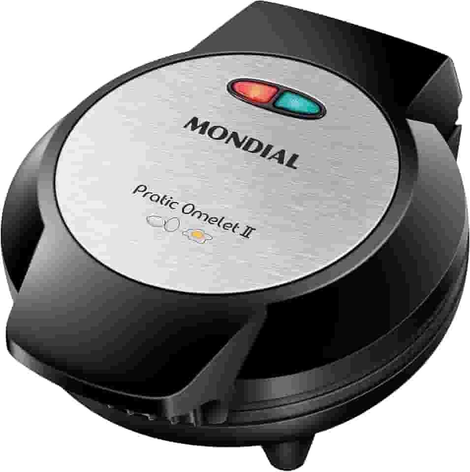 MONDIAL Omeleteira Pratic Omelet II, Preto/Inox, 800W, 220V - OM-04-BI