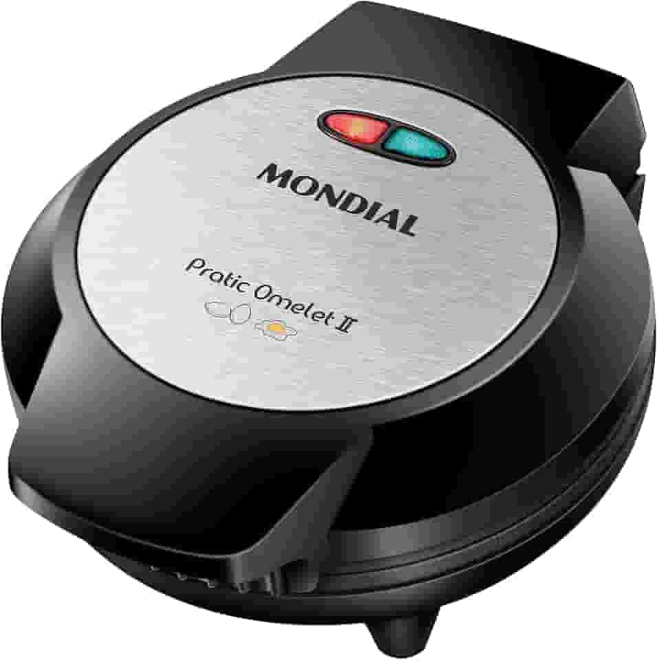 MONDIAL Omeleteira Pratic Omelet II, Preto/Inox, 800W, 127V - OM-04-BI