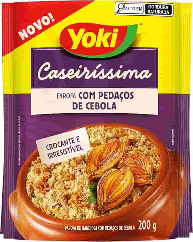 Farofa de Mandioca com Pedaços de Cebola Crocante Yoki Caseiríssima Pacote 200g