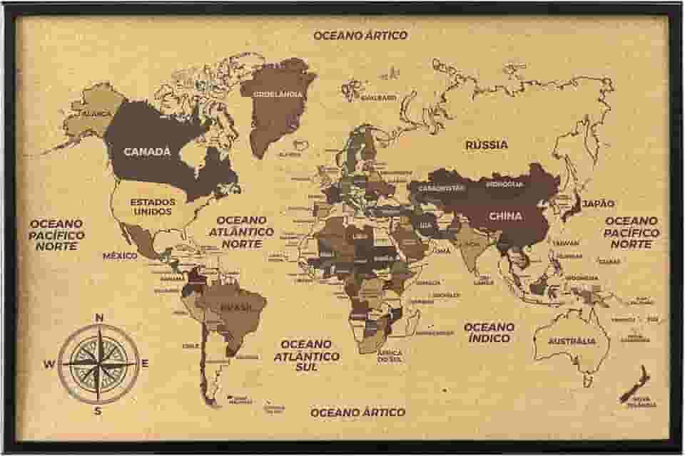 QUADRO MAPA MUNDI CORTIÇA