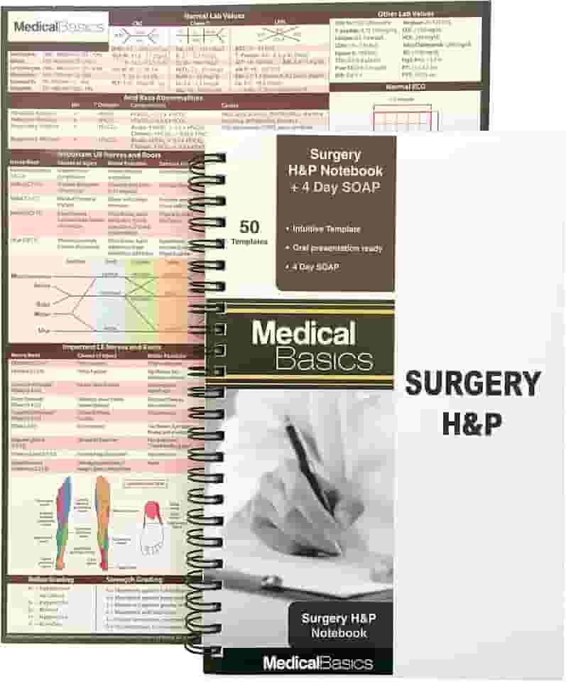 Caderno de Cirurgia H&P e Progress, 1 notebook
