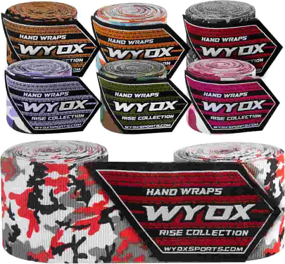 Bandagens WYOX ǀ Bandagens Premium de 3M para Boxe, Muay Thai, Kickboxing e MMA ǀ Luvas Internas Unissex com Proteção Perfeita para