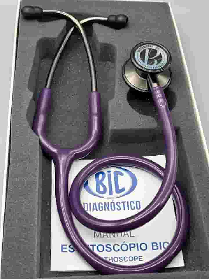 Estetoscópio Bic Eternity III Malbec Grafite ES1527 - Excelente Ausculta - Garantia de 5 anos