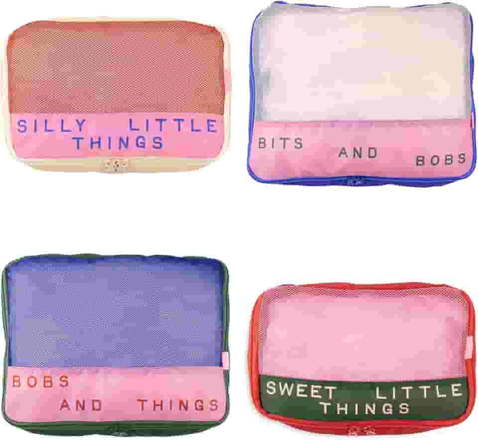 ban.do Conjunto de cubos de malha e poliéster Getaway, inclui 4 organizadores de bagagem dobráveis em vários tamanhos, brocas e bobs