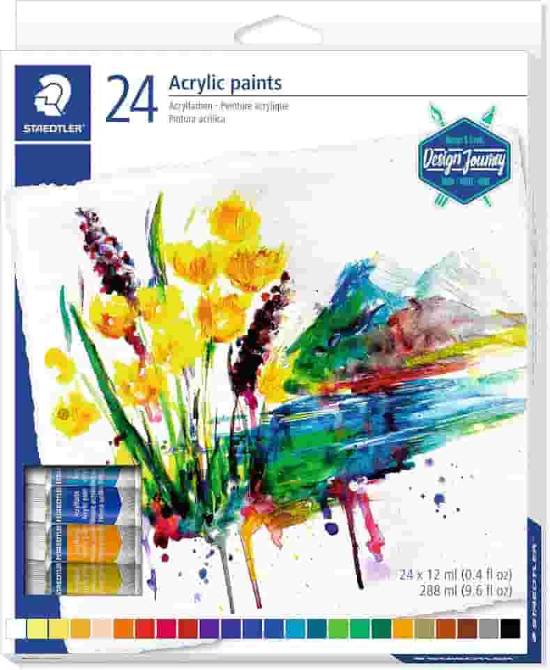 Staedtler, Tinta Acrilica, Staedtler 24 cores - 8500 C24