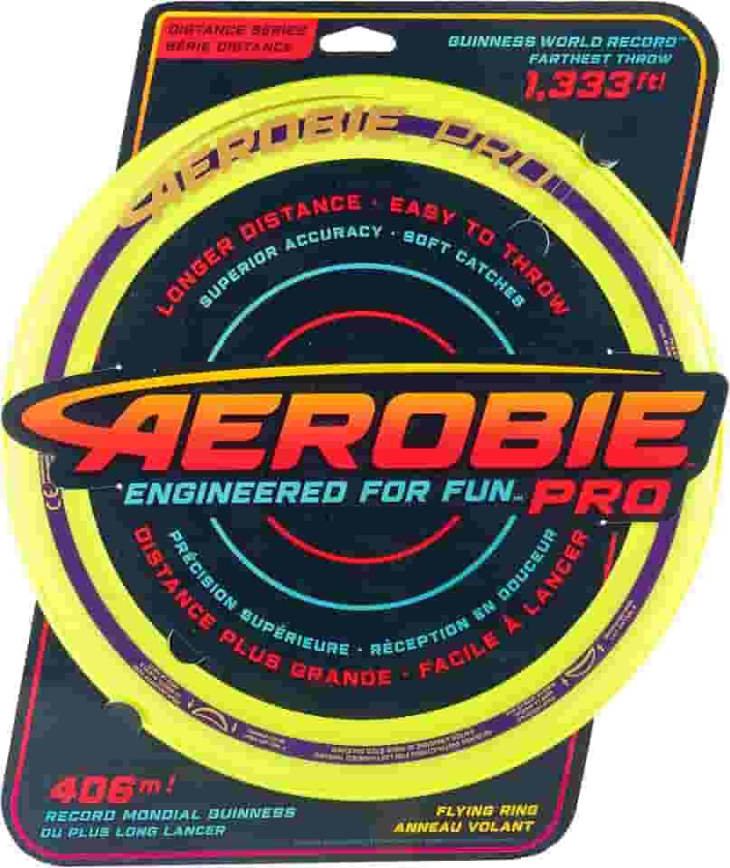 Aerobie Pro Ring Outdoor Flying Disc, 14 inches, Yellow