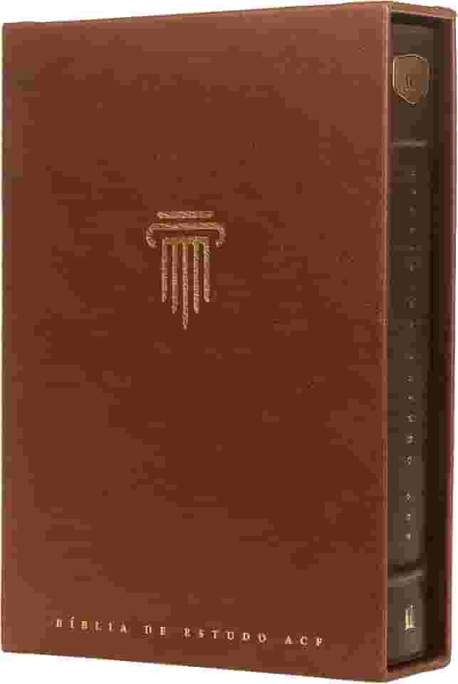Bíblia de Estudo ACF, Couro-soft marrom | Com comentários da King James Study Bible