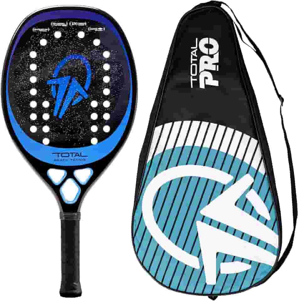 Raquete Beach Tennis Carbono 12k Total Pro 2025 + Capa | Leve e equilibrada | 1 ano de garantia