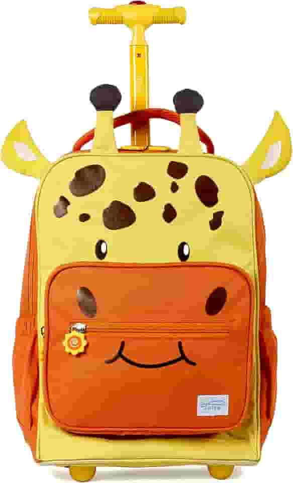 Mochila de rodinha TWISE Escolar e de viagem para crianças e crianças pequenas, Girafa, ONE-SIZE, Viajar