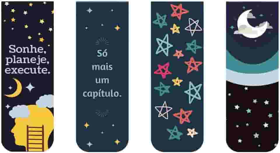 Kit 4 Marcadores De Páginas Magnéticos Exclusivos Estrelas
