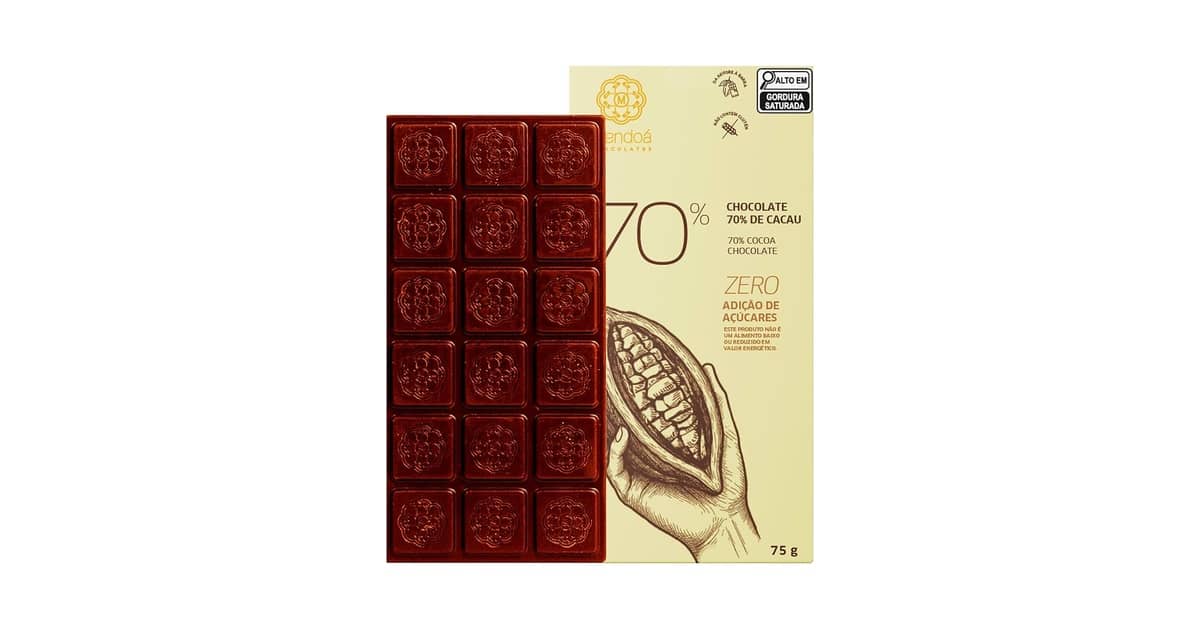 Melhor Chocolate 70% para Dieta: 5 Opções Zero Açúcar