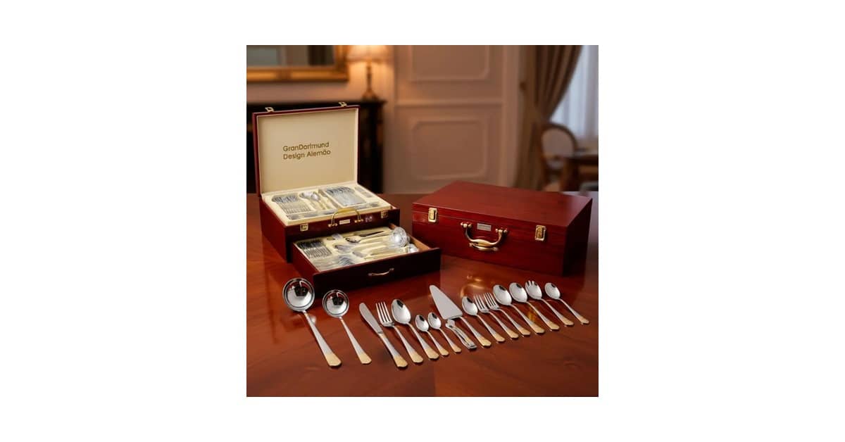 Melhor Faqueiro de Luxo: 8 Opções Douradas e Elegantes