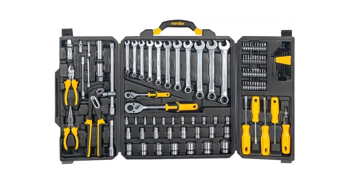 Melhor Jogo de Ferramentas Manuais 110 Peças com Maleta: 8 Kits de Alta Durabilidade