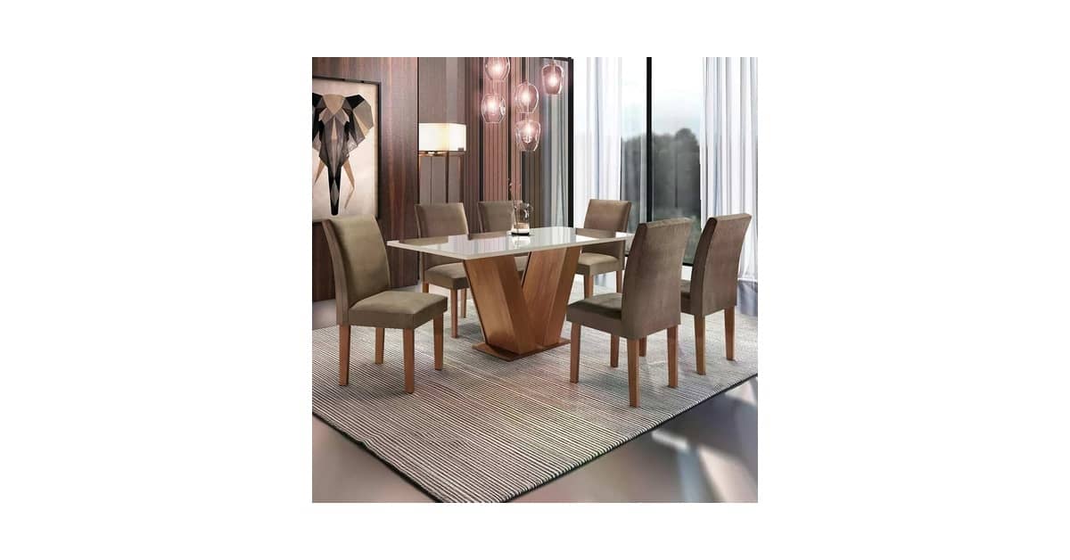 Melhores mesas de 6 cadeiras: 10 Opções Duráveis