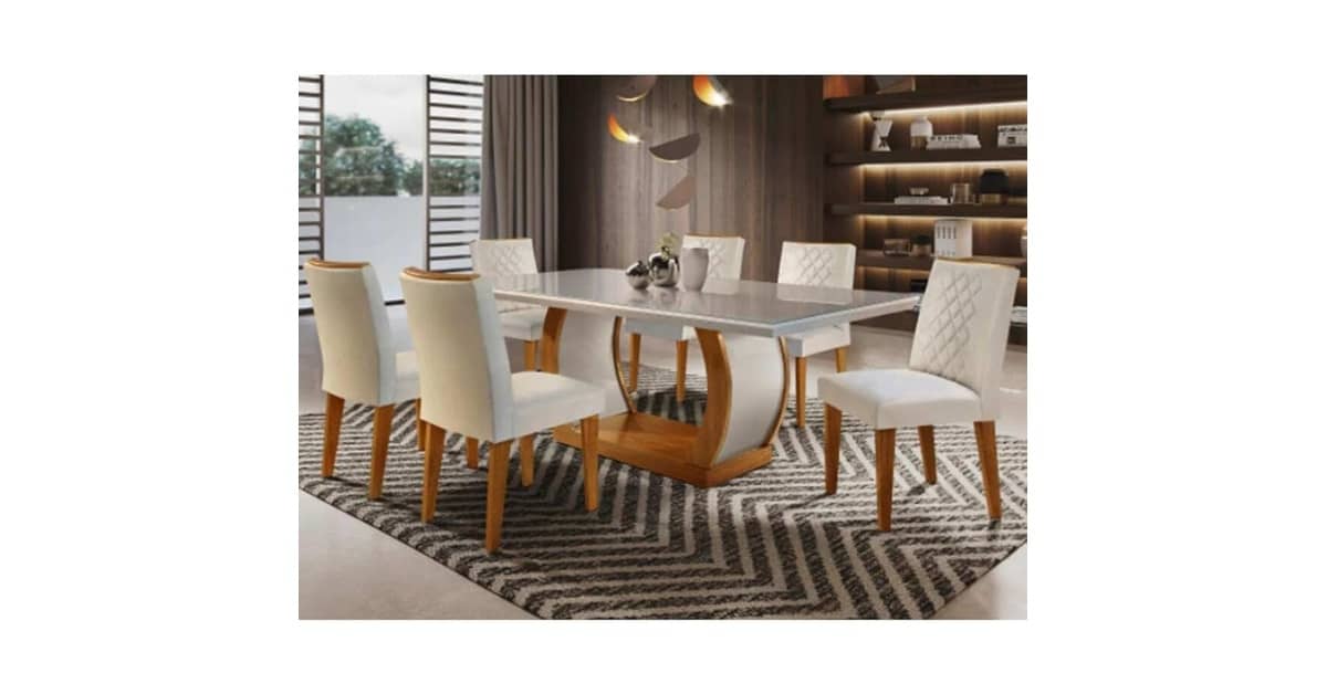 Melhores Mesas de Jantar de Vidro com 6 Cadeiras: 10 Kits Resistentes
