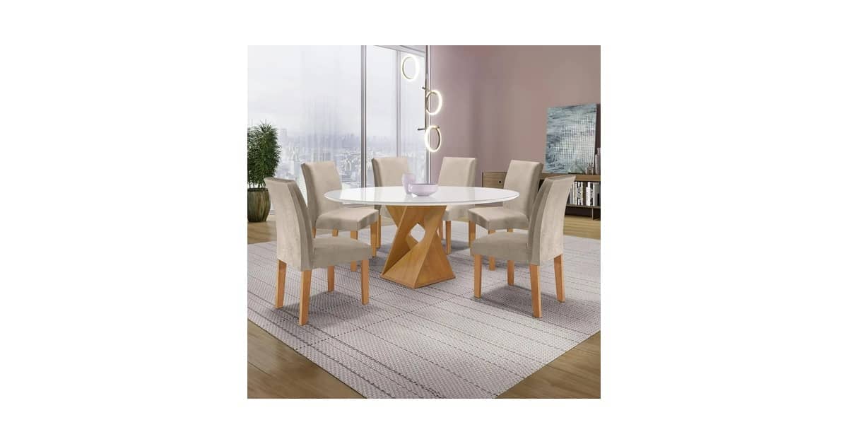 Melhores Mesas Redondas de 6 Cadeiras: 10 Kits Estilosos