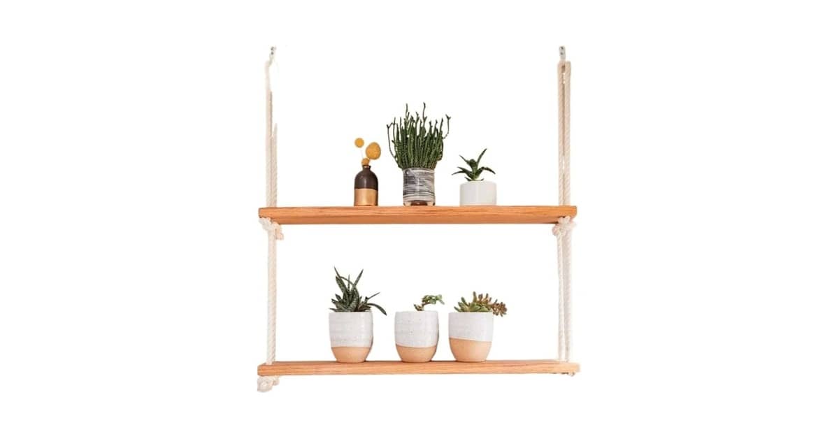 Melhores prateleiras suspensas por cordas para Plantas