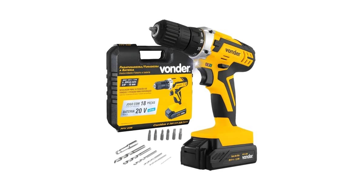 Qual Melhor Parafusadeira 12V ou 20V: Potência Ideal