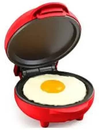 Mini Máquina de Fazer Omelete e Pizza, 220v, Elétrica, Antiaderente, Compacta cores, vermelha, preta e rosa, envio conforme disponibilidade.