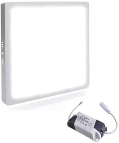 Luminaria Painel Led Plafon de Sobrepor Quadrada 25w Luz Branco Quente 3000k Slim Borda Fina 28x28cm Iluminação Casa