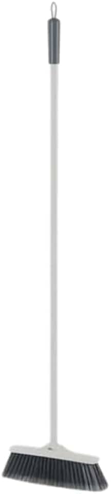 Vassoura Multiuso Com Cabo Aço Limpeza Interna Cerdas Macias Sintética Flow Piso Liso Porcelanato Madeira Laminado - Ou