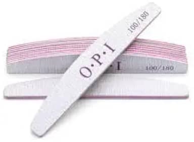 Kit 10 Lixas Profissionais para Unhas, Dupla Face 100/180, Formato Bumerangue