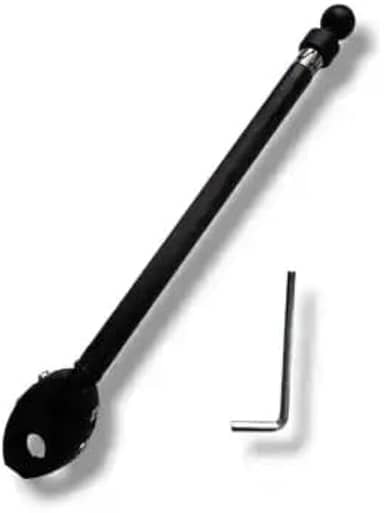 Antena Corta linha de Pipa 7 Est P/Retrovisor Inox Com Abraçadeira 10mm (Preta) IMPORT PREMIUM