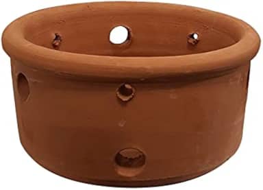 Vaso Cerâmica Furado Orquídea 11x22cm