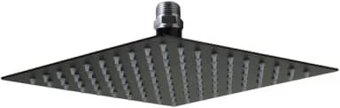 Ducha Inox Black Preto Fosco 20x20 Com Niple Suporte De Teto