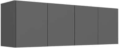 Armário de Cozinha Aéreo 4 Portas Multimóveis Mp2156 Grafite